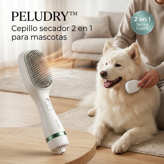 PELUDRY™  Cepillo secador 2 en 1 para mascotas