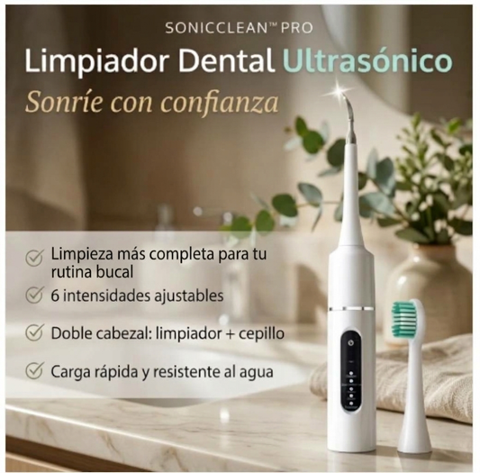 SonicClean™ PRO - Kit de Limpieza Dental Ultrasónica & Anti-Sarro